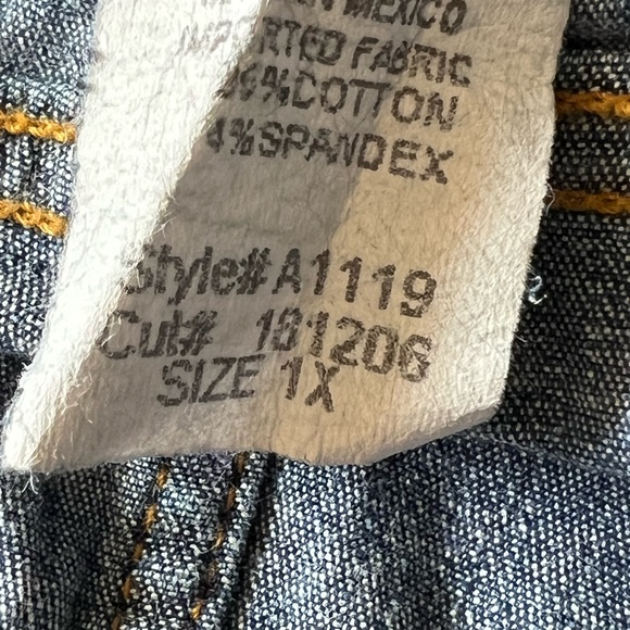 Denim & Co Women's Plus Size Easy Stretch Pull-On Jeans Pants Denim Blue Sz 1X - Picture 5 of 6